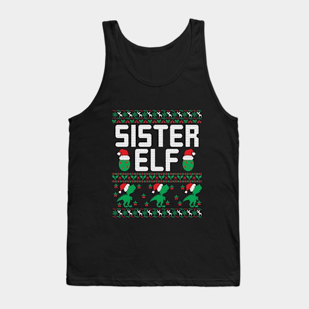 Christmas Sister Elf Gifts | Ugly Christmas Gifts Tank Top by Veronica Blend